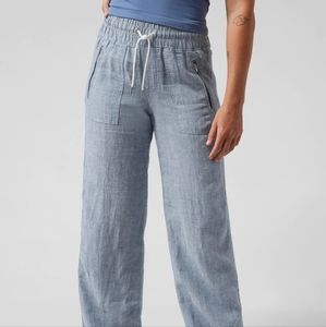 Athleta Cabo Linen Wide Leg Pants